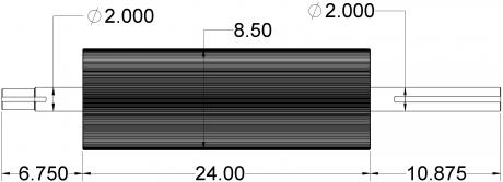 Automatic 1200 2'' shaft Idler Roll