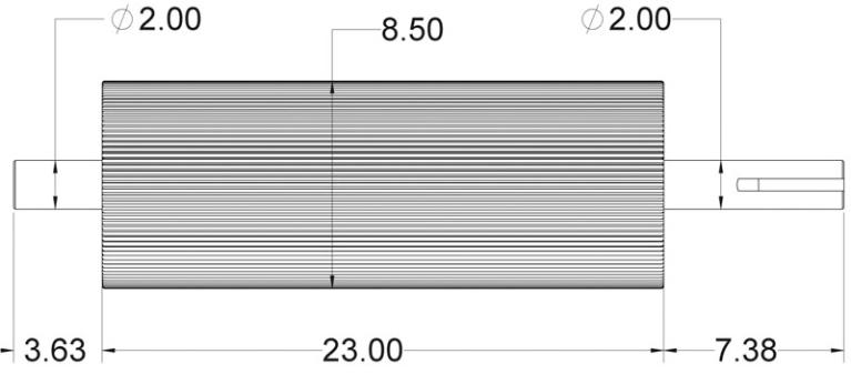 Horning® 106-tooth Heat Treated Fibertech Chevron Roll — R900FTHT4