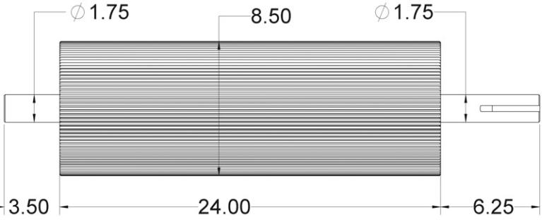 Horning® 106-tooth Heat Treated Sawtooth Roll — R5000HT4L