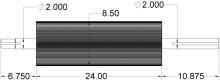 Horning® 160-tooth Heat Treated Straight Tooth Roll — RAUTO1200HT6F2